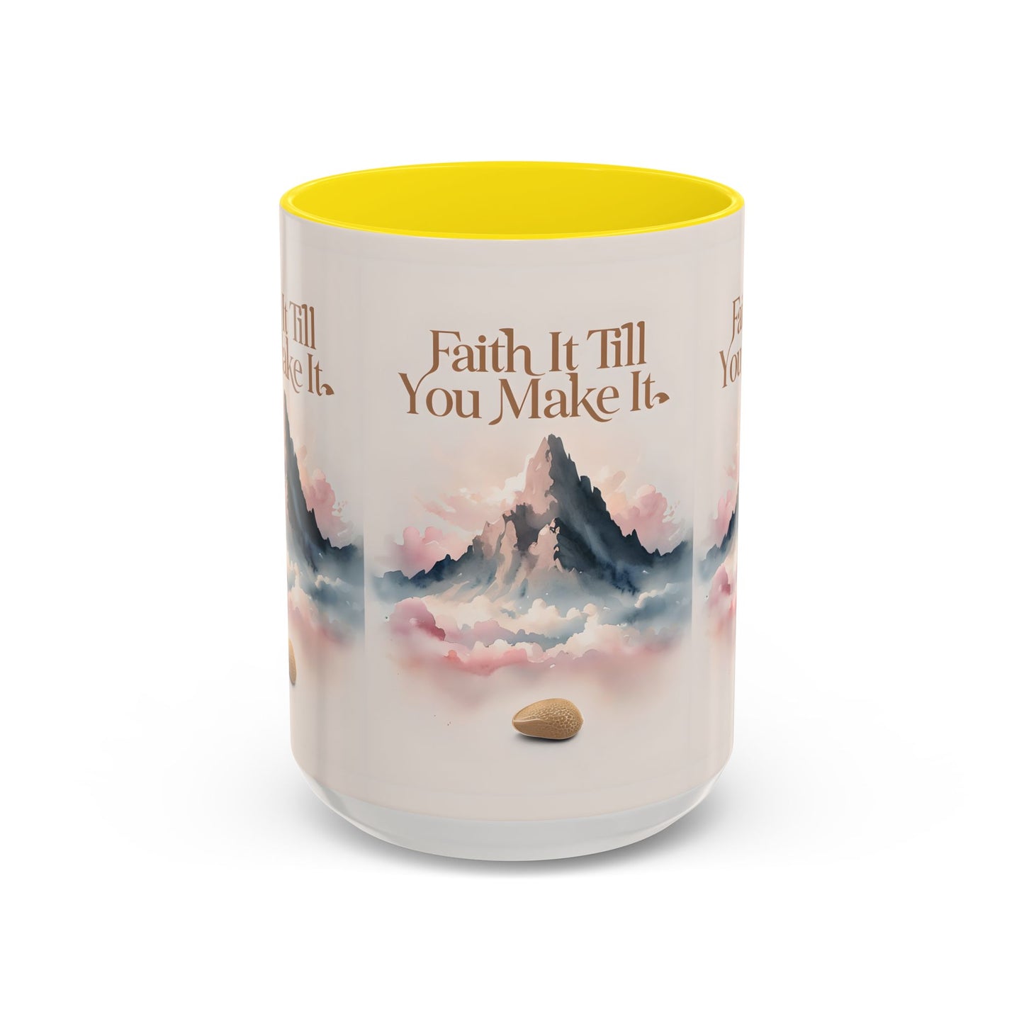 Faith It Till You Make It Coffee Mug, Motivational Drinkware, Inspirational Gift, Morning Coffee Cup, Self-Help Mug