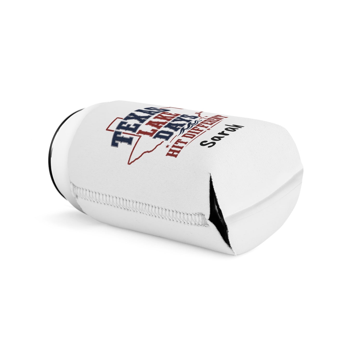 Texas Lake Days Hit Different Can Cooler Sleeve | Personalized Name Option