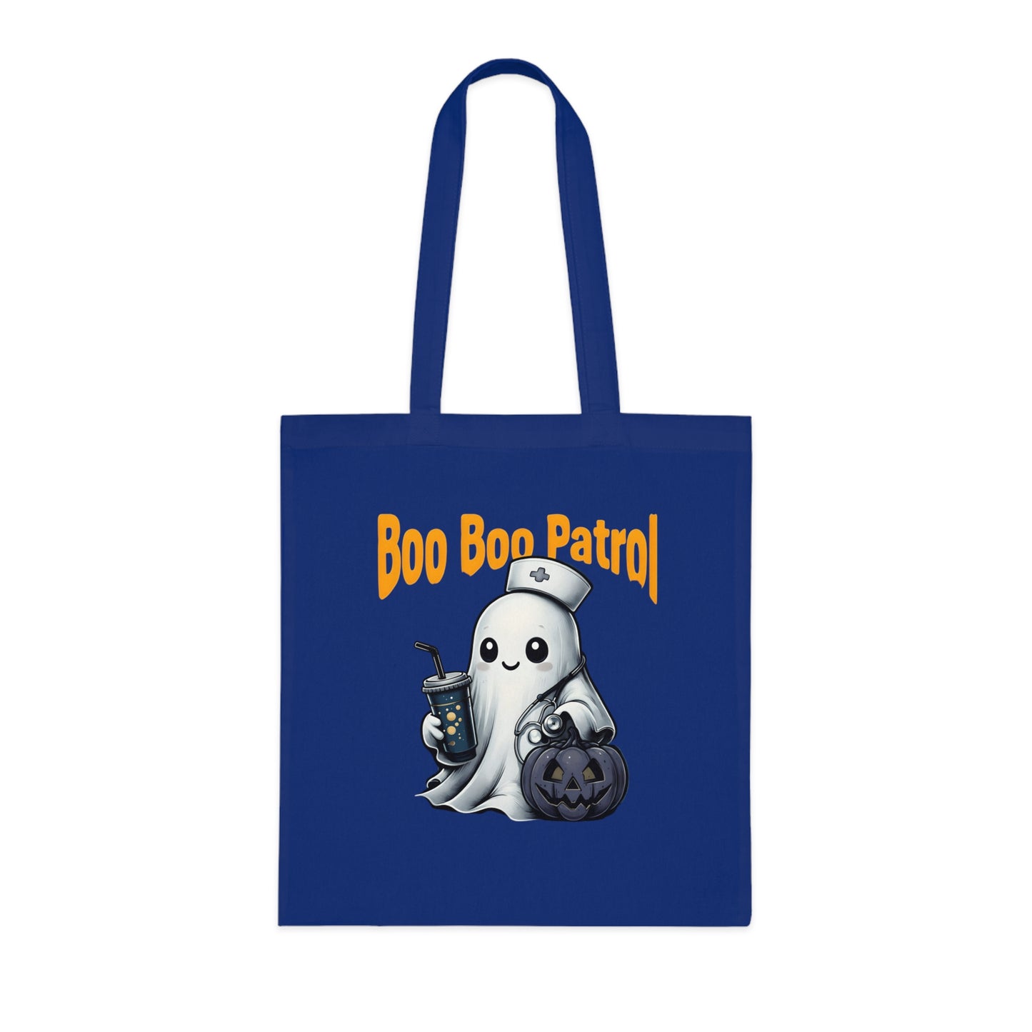 Boo Boo Patrol Nurse Halloween Tote Bag, Cute Ghost Design, Trick or Treat Bag, Halloween Party, Spooky Season Essential, Nurses Gift