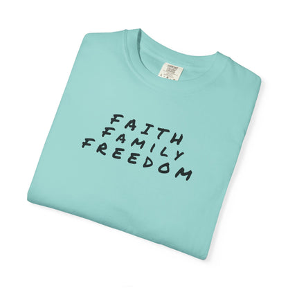 Faith Family Freedom Unisex T-shirt, Christian Tee, Faith Over Fear Shirt, Religious Apparel, Inspirational Clothing