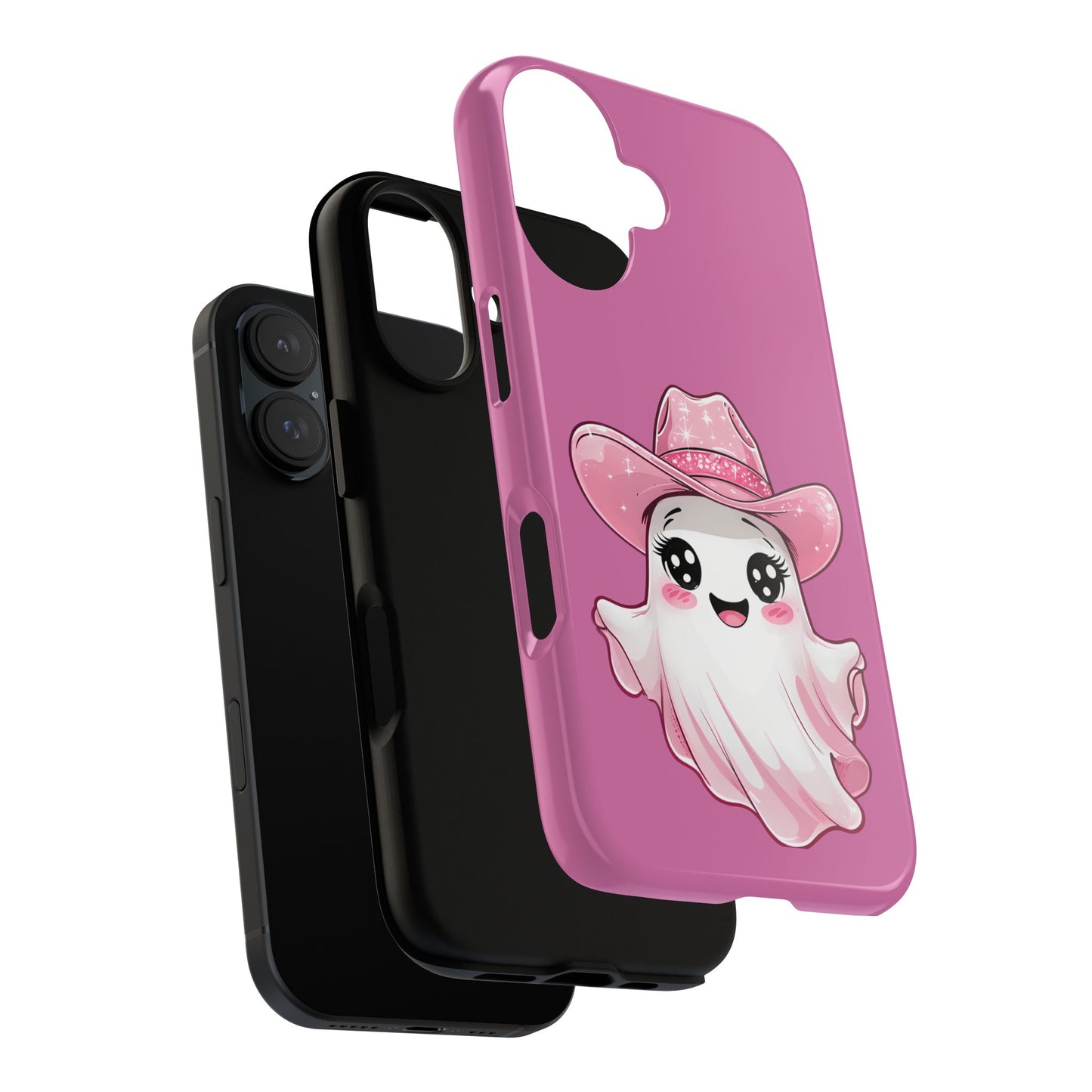Cute Ghost Phone Case - Fun, Whimsical, Kawaii, Halloween, Gift Idea, Pink Ghost Design