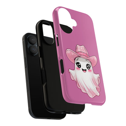 Cute Ghost Phone Case - Fun, Whimsical, Kawaii, Halloween, Gift Idea, Pink Ghost Design