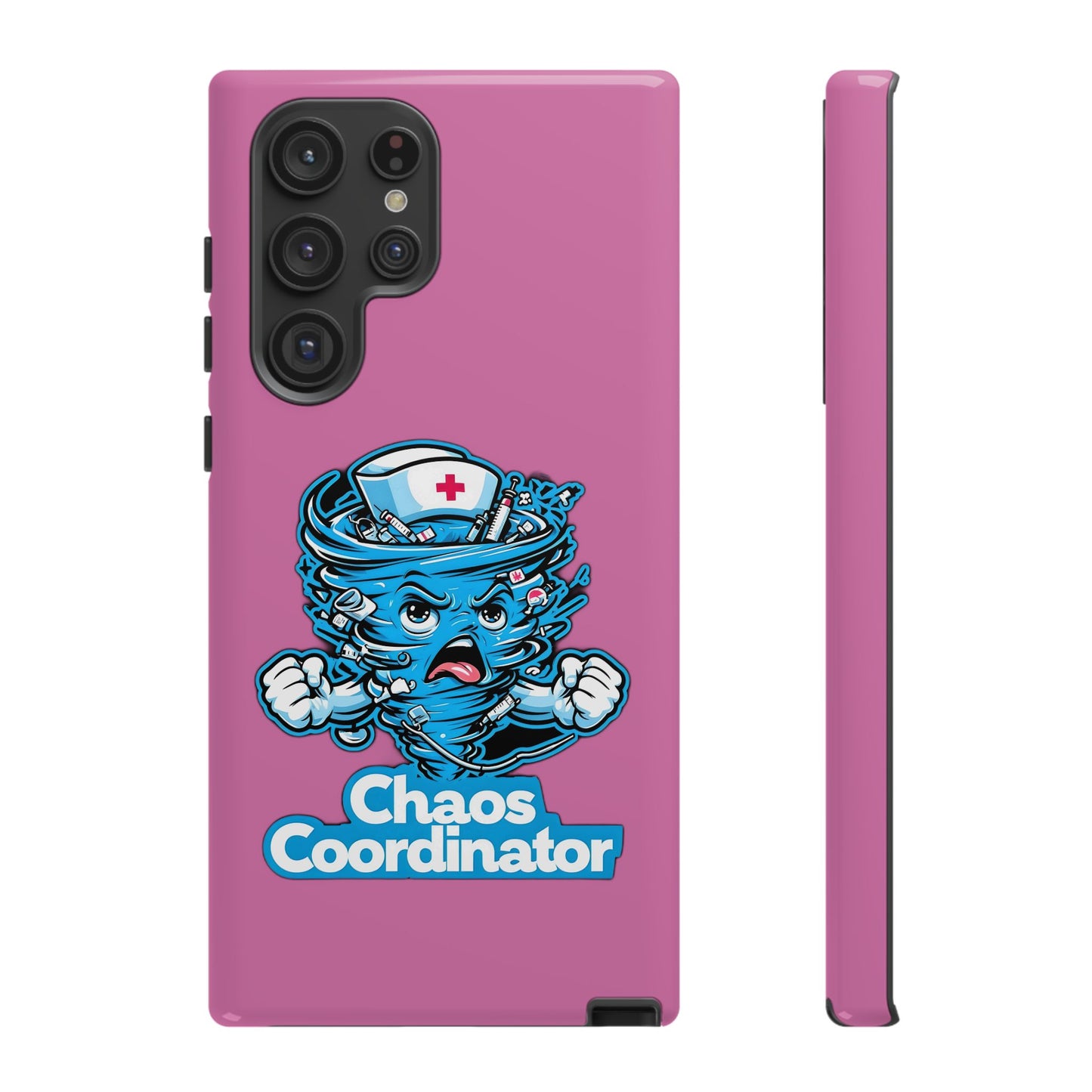 Chaos Coordinator Phone Case, Fun Nurse Gift, Tough Cases for Healthcare Heroes, Unique Cell Phone Cover, Funny Medical Humor/ Pink