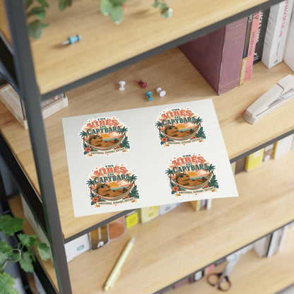 The Vibes Are Capybara sticker sheet | Cute capybara, tropical design