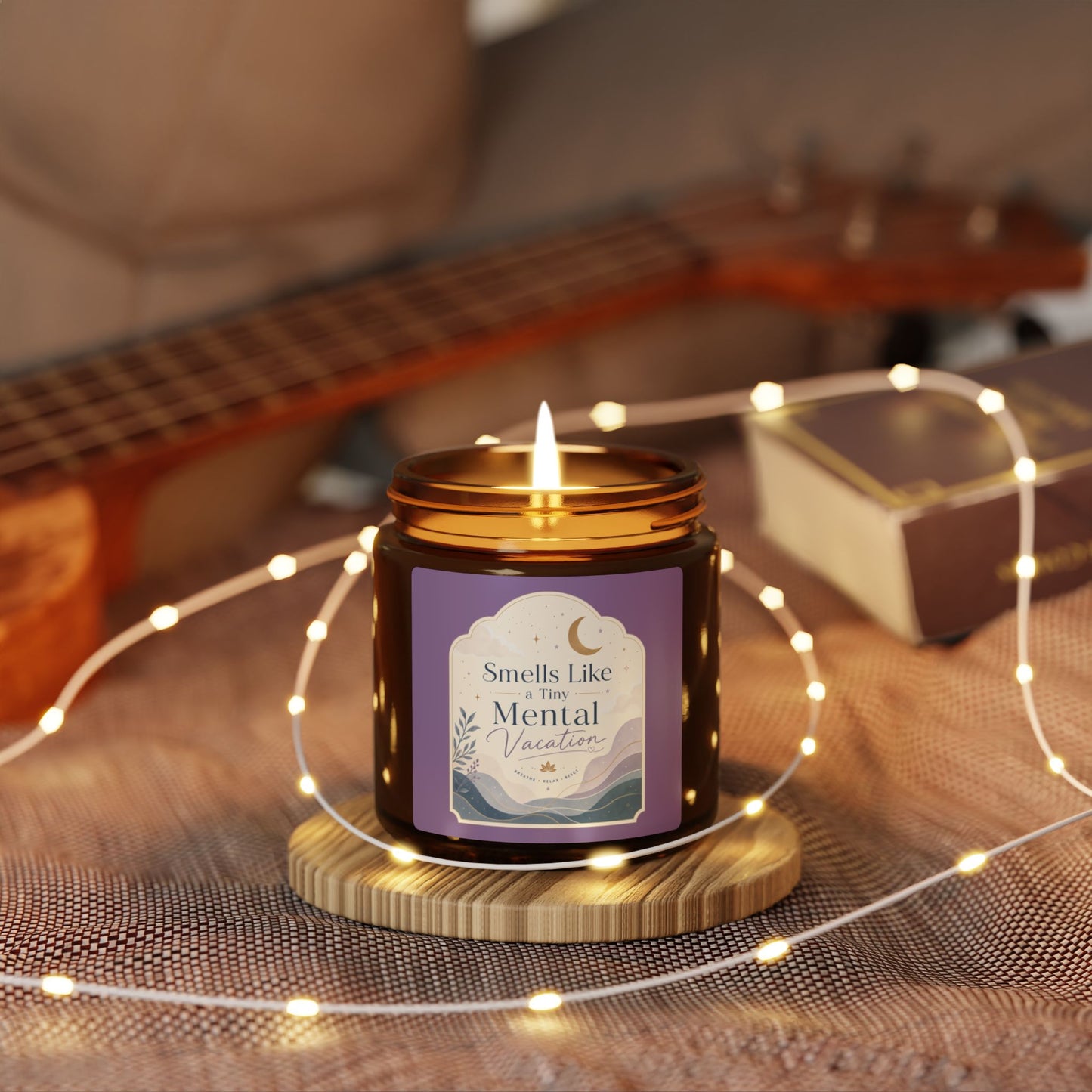 Smells Like Mental Vacation Candle | Soy Amber Jar