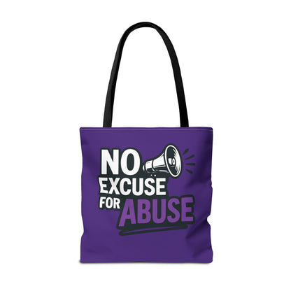 Empowerment Tote Bag - No Excuse for Abuse, Advocacy Tote, Eco-Friendly Bag, Fundraiser Gift, Awareness Campaign Bag