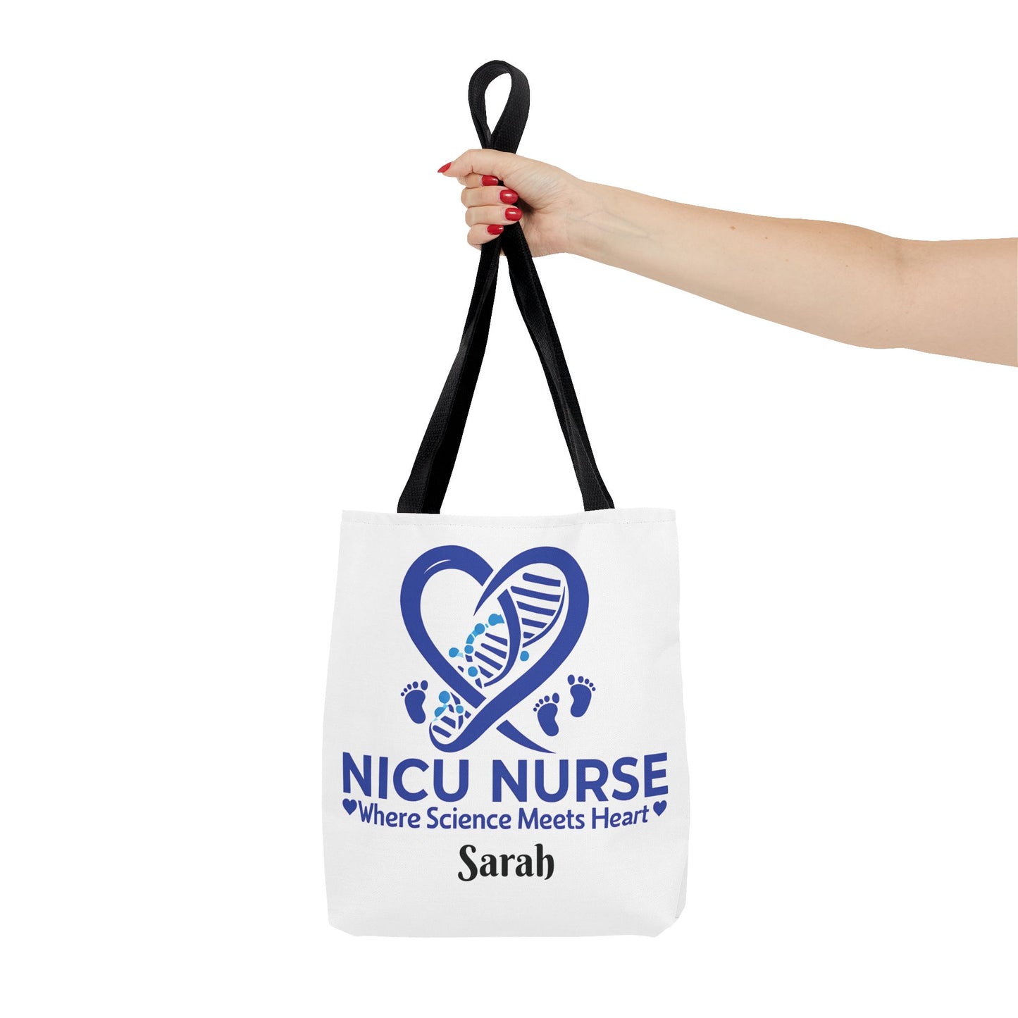 NICU Nurse Tote Bag, Science Meets Heart Bag, Gift for Nurses, Healthcare Tote, Personalized Nurse Gift