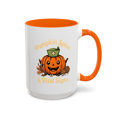 Pumpkin Spice Coffee Mug - Perfect for Fall Decor, Nursing Gifts, Halloween Parties, Cozy Mornings, Harvest Gatherings