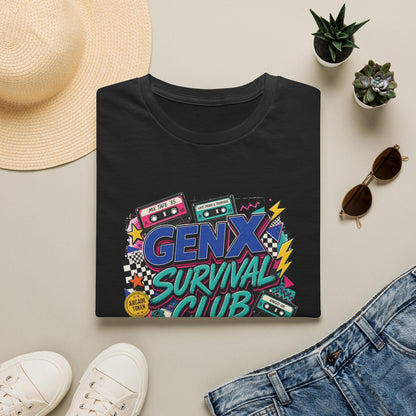 Gen X Survival Club T-Shirt | 80s Retro Cassette Graphic