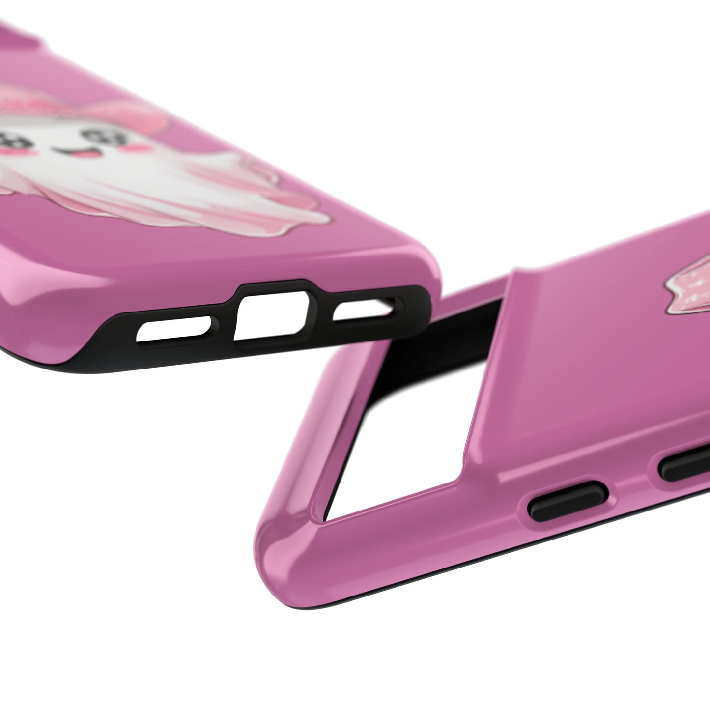 Cute Ghost Phone Case - Fun, Whimsical, Kawaii, Halloween, Gift Idea, Pink Ghost Design