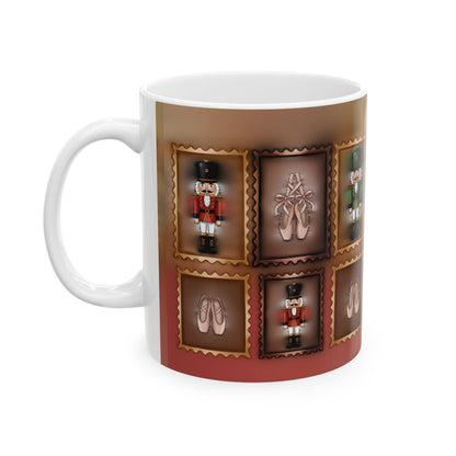 Nutcracker Pattern Mug | Christmas Nutcracker Tiles Coffee Cup