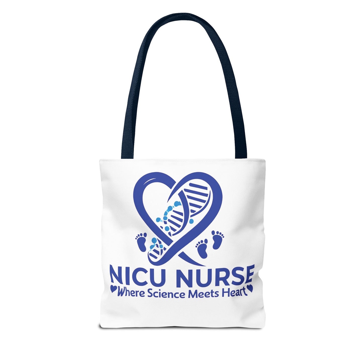 NICU Nurse Tote Bag, Science Meets Heart Bag, Gift for Nurses, Healthcare Tote, Personalized Nurse Gift
