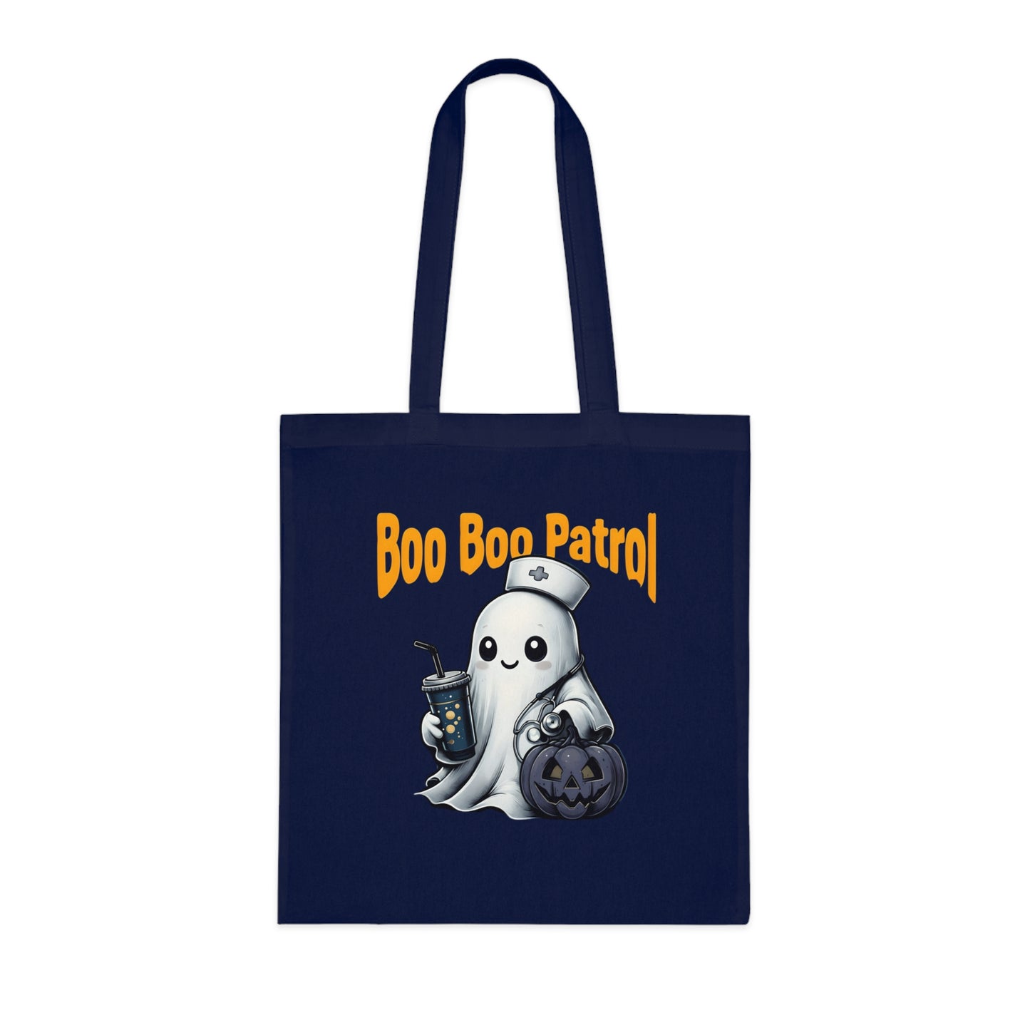 Boo Boo Patrol Nurse Halloween Tote Bag, Cute Ghost Design, Trick or Treat Bag, Halloween Party, Spooky Season Essential, Nurses Gift