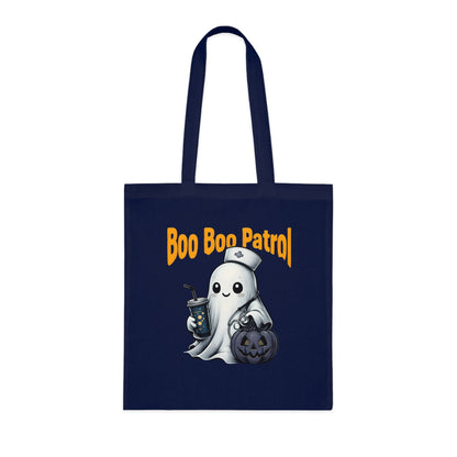 Boo Boo Patrol Nurse Halloween Tote Bag, Cute Ghost Design, Trick or Treat Bag, Halloween Party, Spooky Season Essential, Nurses Gift