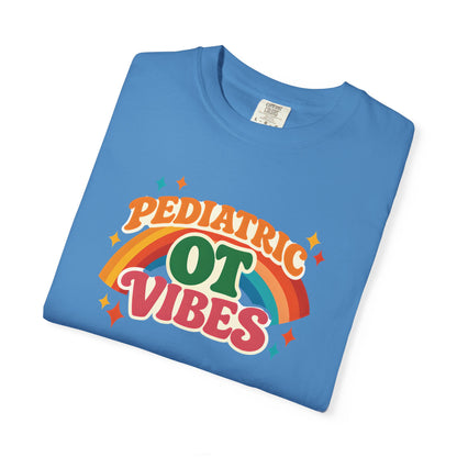 Pediatric OT Vibes T-shirt | Retro Rainbow Occupational Therapy Tee