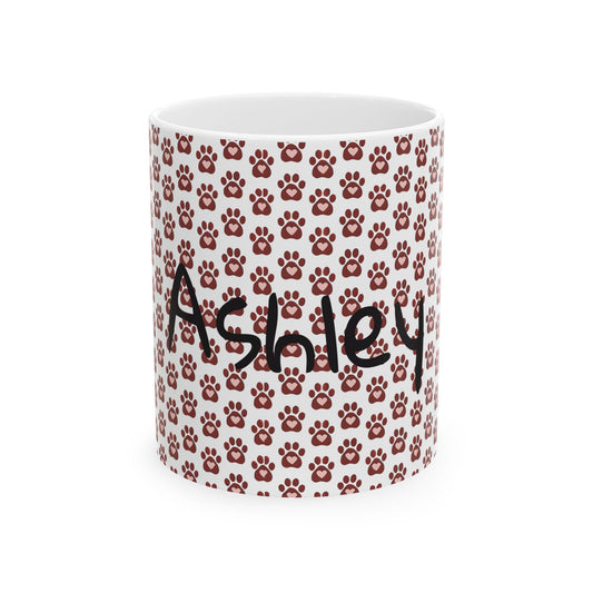 Paw Print Ceramic Mug - Perfect for Pet Lovers, Dog/Cat Gifts, Coffee/Tea Drinkware, Animal Enthusiasts, Birthday/Anniversary