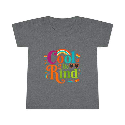 Colorful Cool 2 Be Kind Toddler T-shirt, Youth Shirt, Kids Gift, Playdate Outfit, Fun Summer Tee, Birthday, Everyday Wear