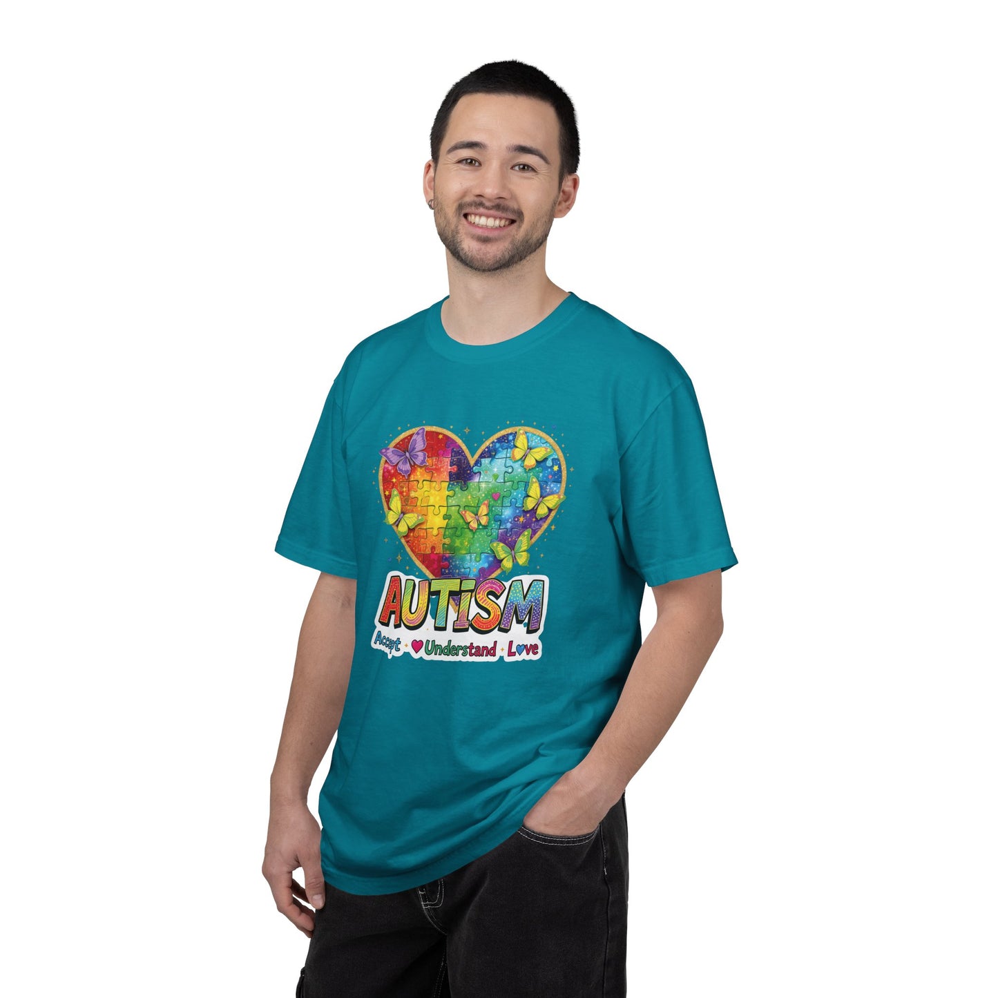 Autism Puzzle Heart T-shirt | Accept Understand Love