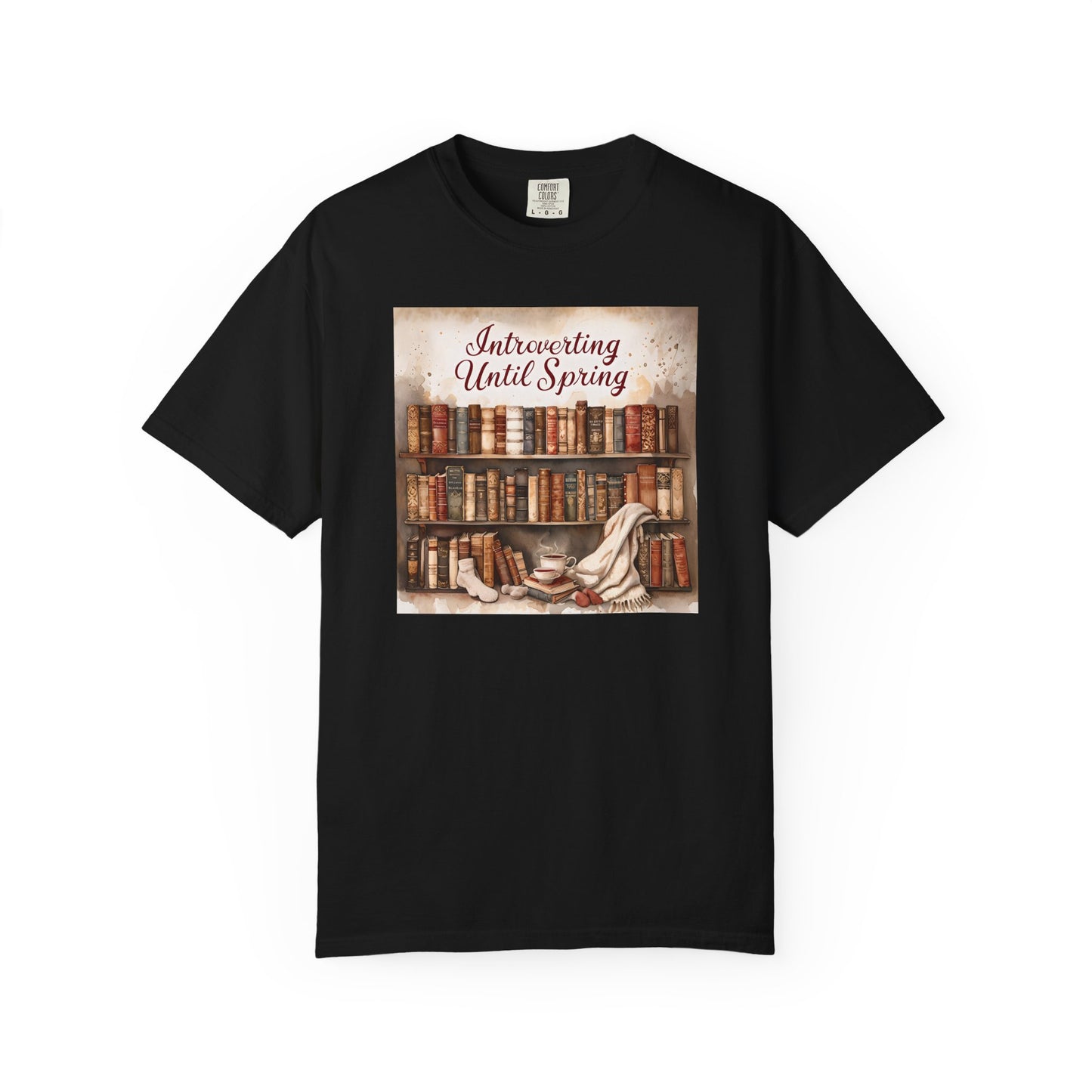 Introverting Until Spring T-Shirt, Cozy Literary Tee, Perfect Gift for Book Lovers, Spring Vibes Shirt, Relaxed Fit Fashion