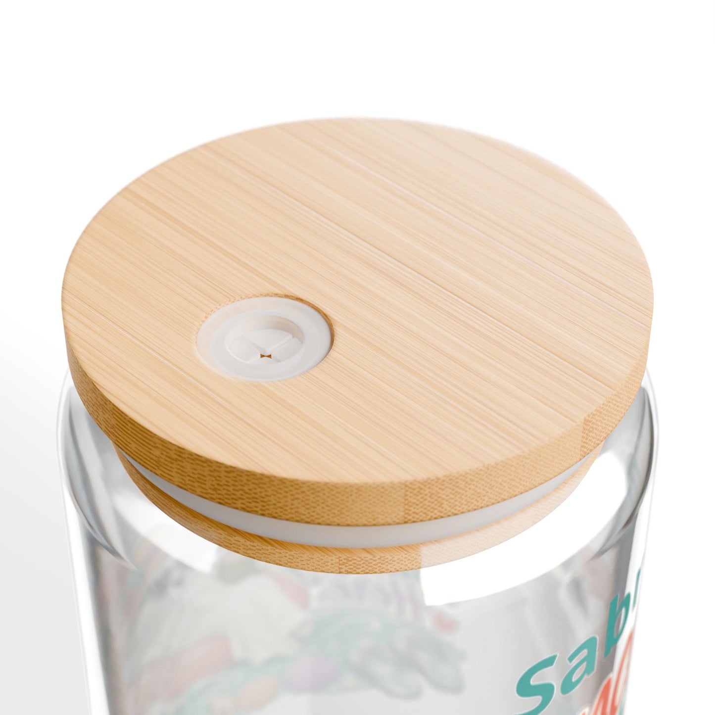 Beach Ghost with Flamingo Sipper Glass | 16oz Tropical Tumbler