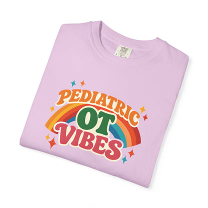 Pediatric OT Vibes T-shirt | Retro Rainbow Occupational Therapy Tee