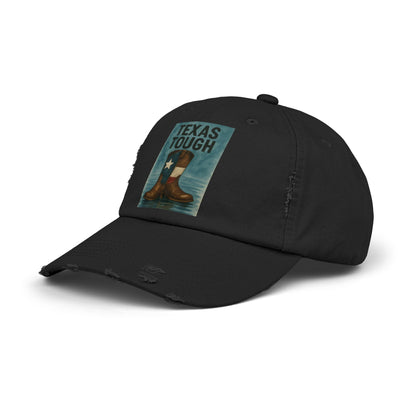 Cap Texas Tough Cowboy Boots, Unisex Baseball Hat, Distressed Cap, Texas Flood Support, Tragedy Relief Gift