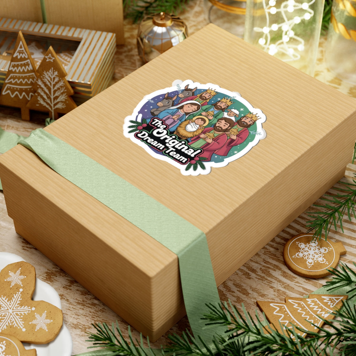 The Original Dream Team Nativity Sticker | Kiss-Cut Christmas Sticker