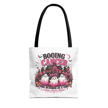 Booing Cancer Halloween ghosts design Tote | One October at a Time