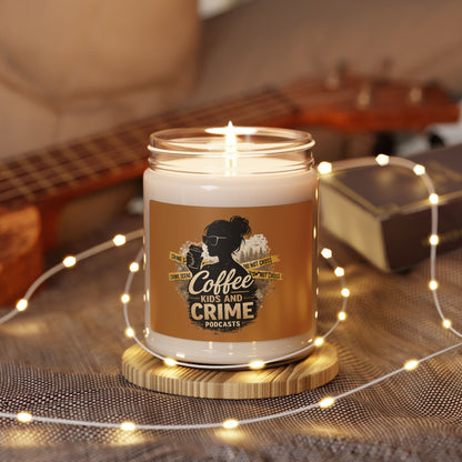 Coffee Kids and Crime logo Candle for Mom | Scented Soy 9oz