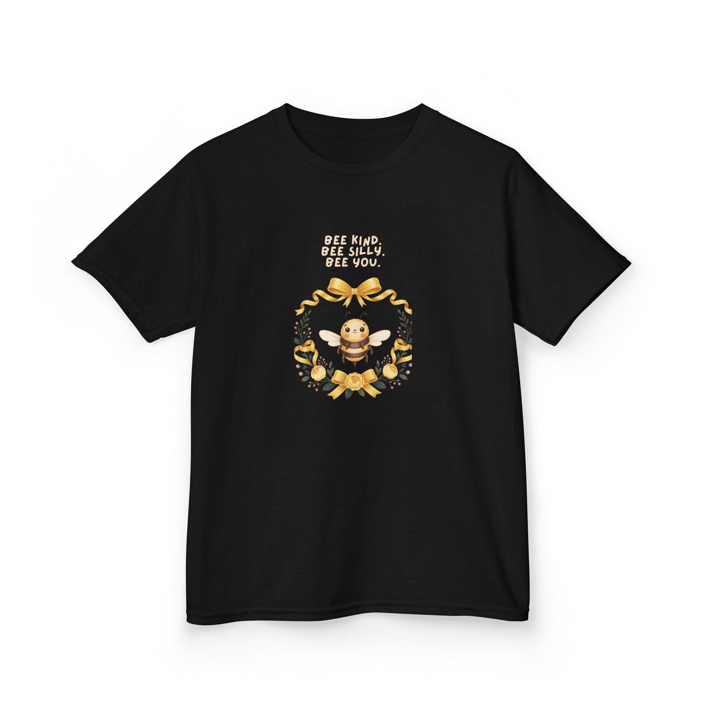 Bee Kind Bee Silly Bee You Kids T-Shirt | Cute Bee Wreath Design