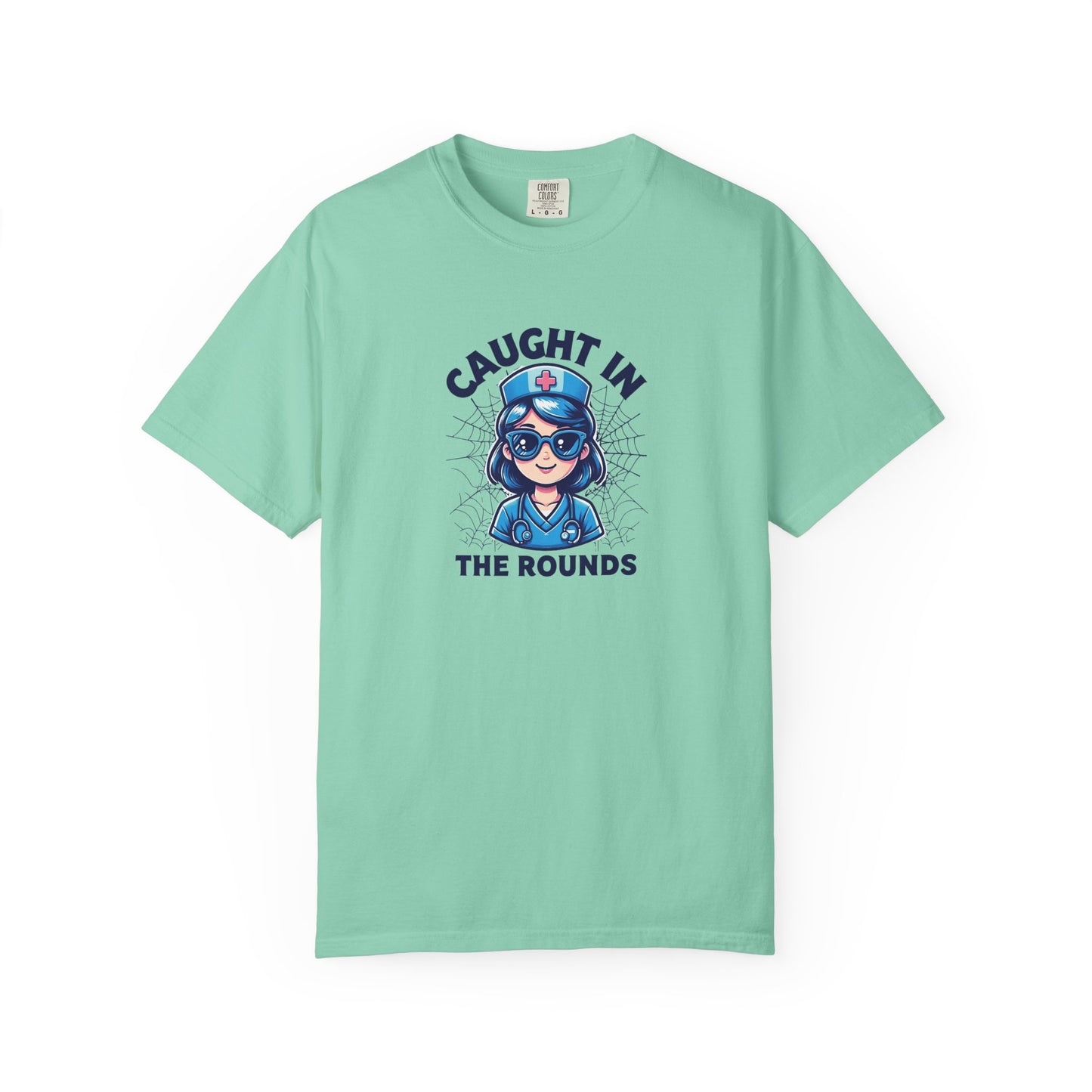 Nurse Humor T-Shirt, Caught in the Rounds Tee, Fun Gift for Healthcare Workers, Medical Apparels for Nurses, Casual Wear, Nursing [...]