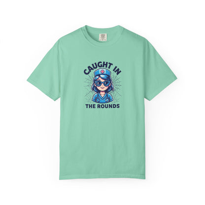 Nurse Humor T-Shirt, Caught in the Rounds Tee, Fun Gift for Healthcare Workers, Medical Apparels for Nurses, Casual Wear, Nursing [...]