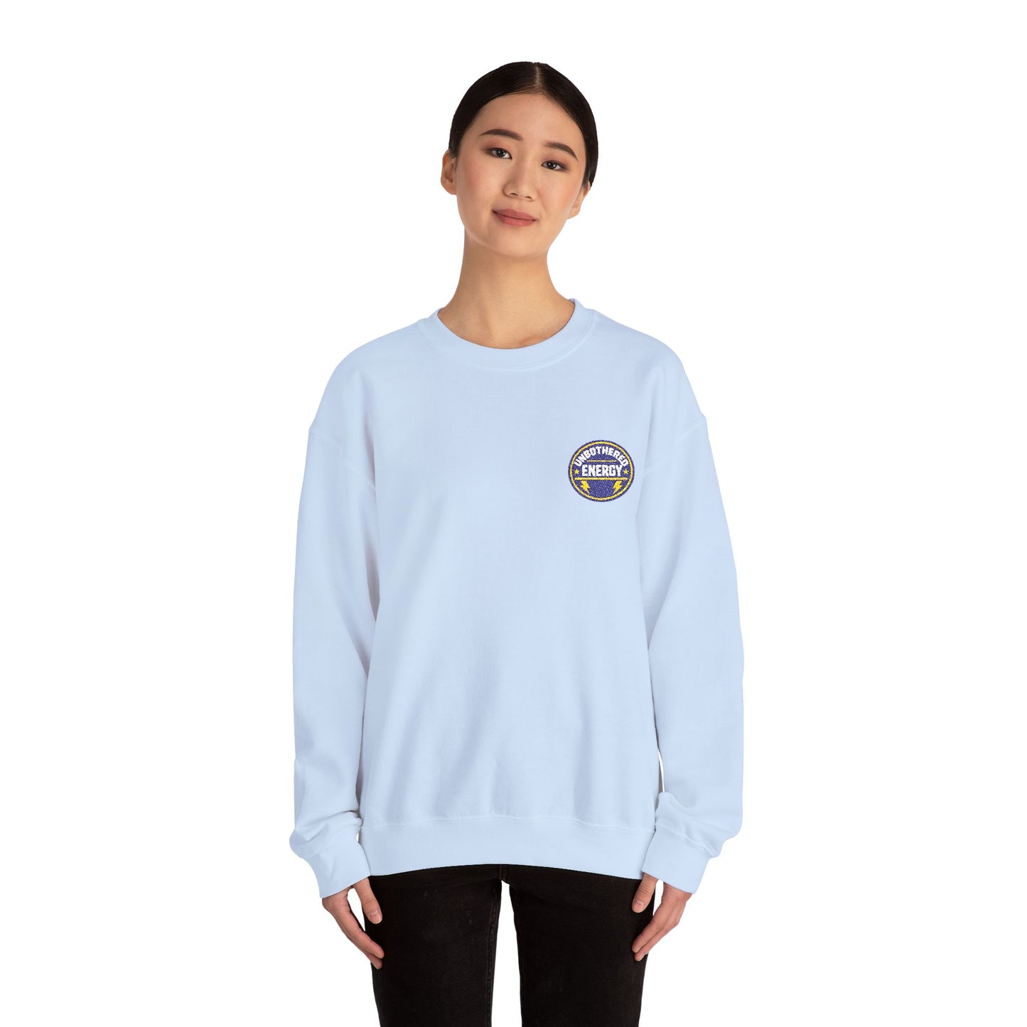 Unbothered Energy embroidered sweatshirt | Funny Slogan Crewneck