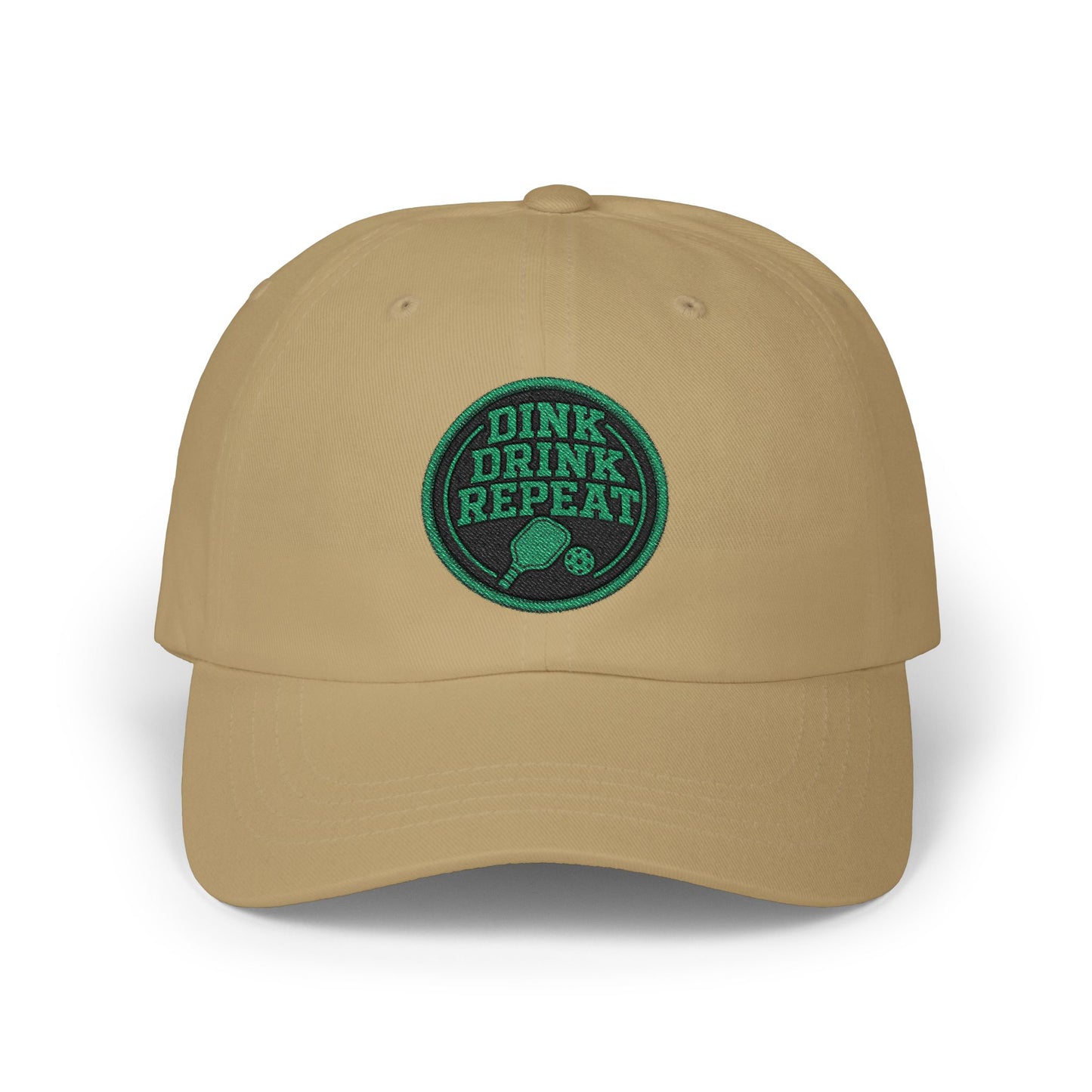 Dink Drink Repeat Dad Cap | Embroidered Pickleball Patch