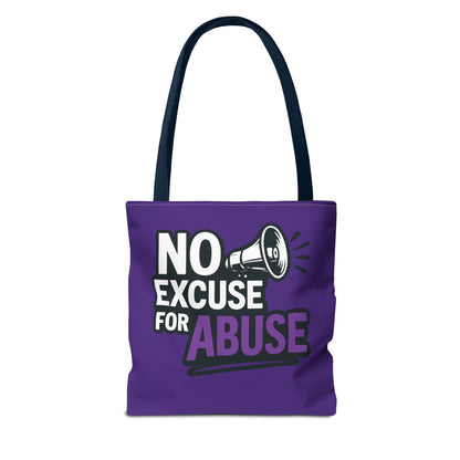 Empowerment Tote Bag - No Excuse for Abuse, Advocacy Tote, Eco-Friendly Bag, Fundraiser Gift, Awareness Campaign Bag