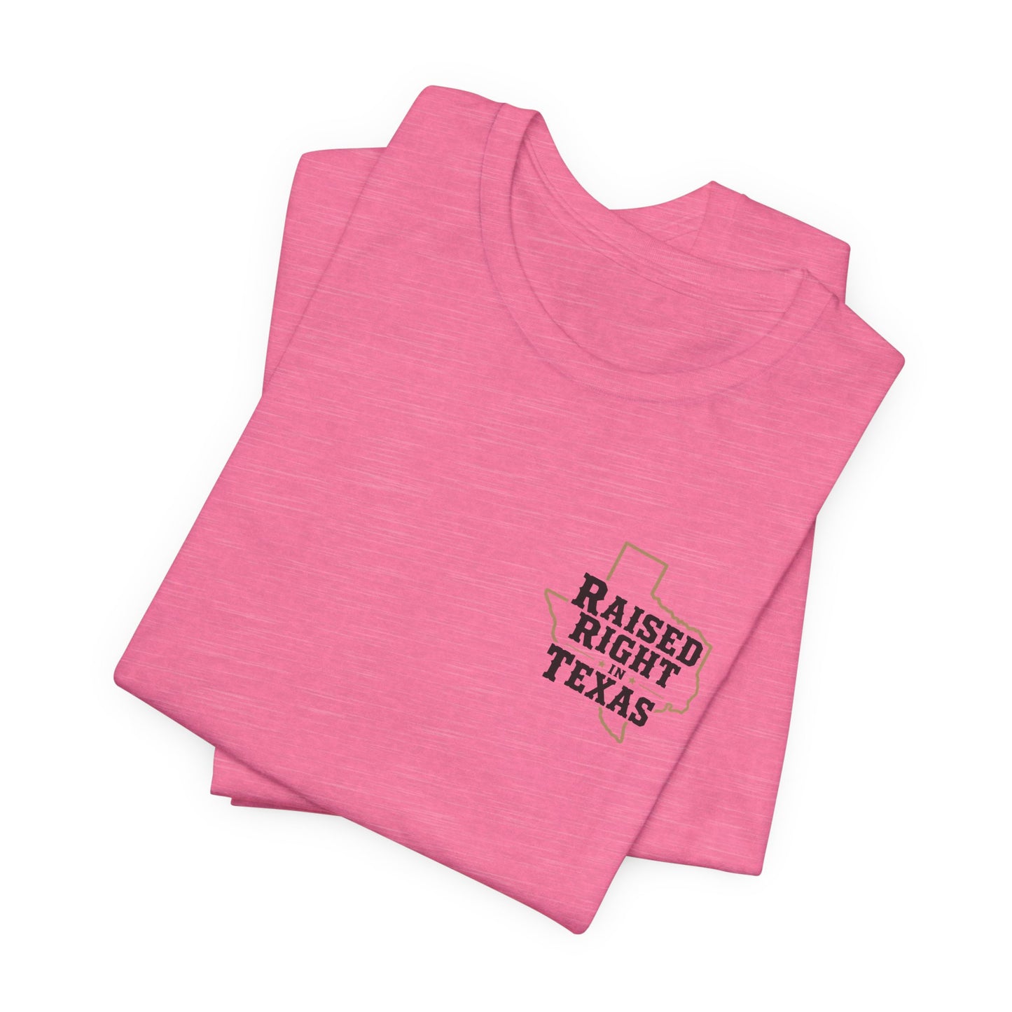 Raised Right in Texas T-Shirt | Texas Outline, Typographic Western Design
