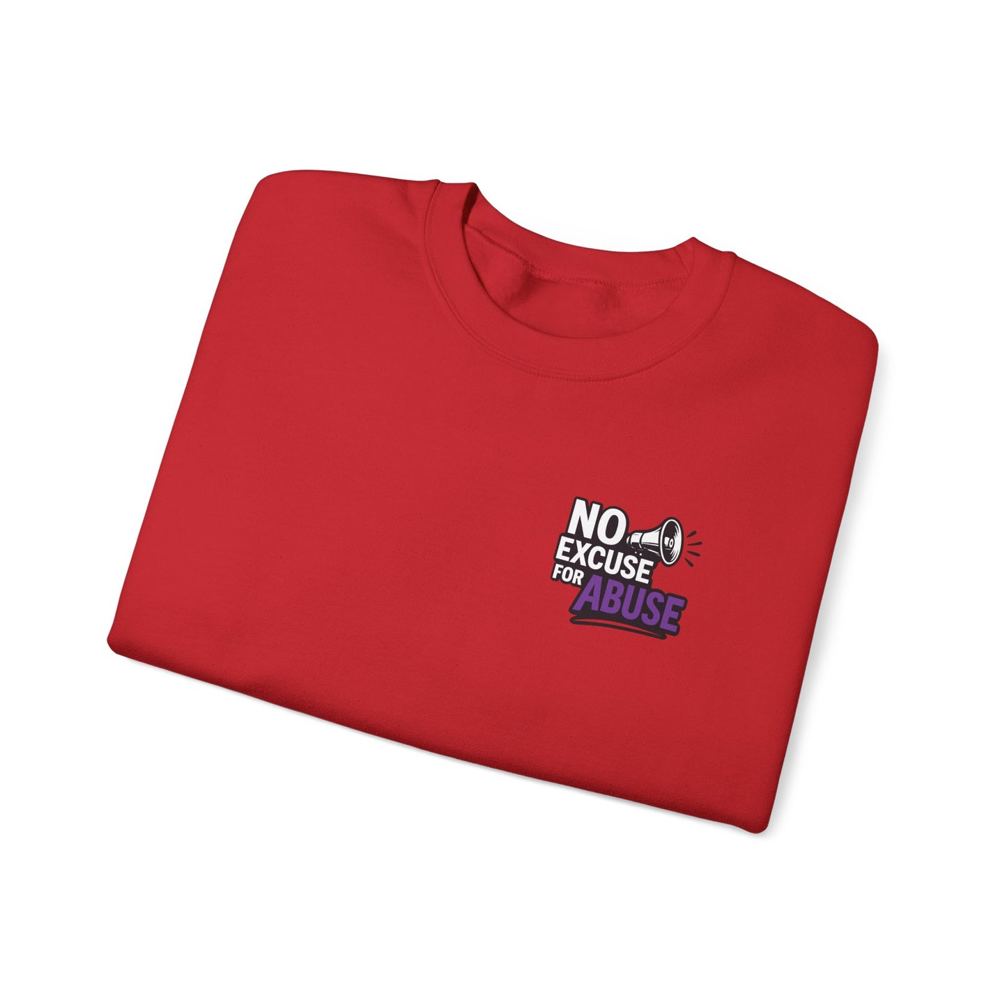 Awareness Sweatshirt - Unisex Heavy Blend™ Crewneck Sweatshirt, Domestic Violence Support Jumper, No Excuse For Abuse
