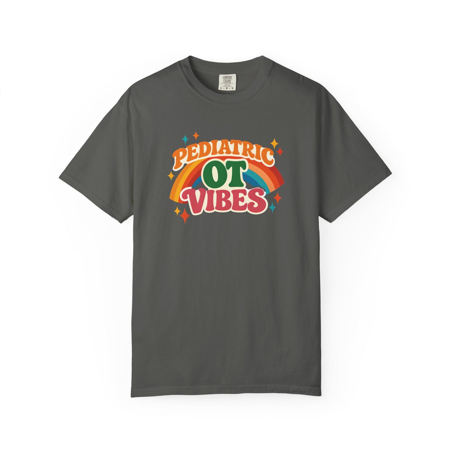 Pediatric OT Vibes T-shirt | Retro Rainbow Occupational Therapy Tee