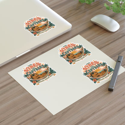 The Vibes Are Capybara sticker sheet | Cute capybara, tropical design