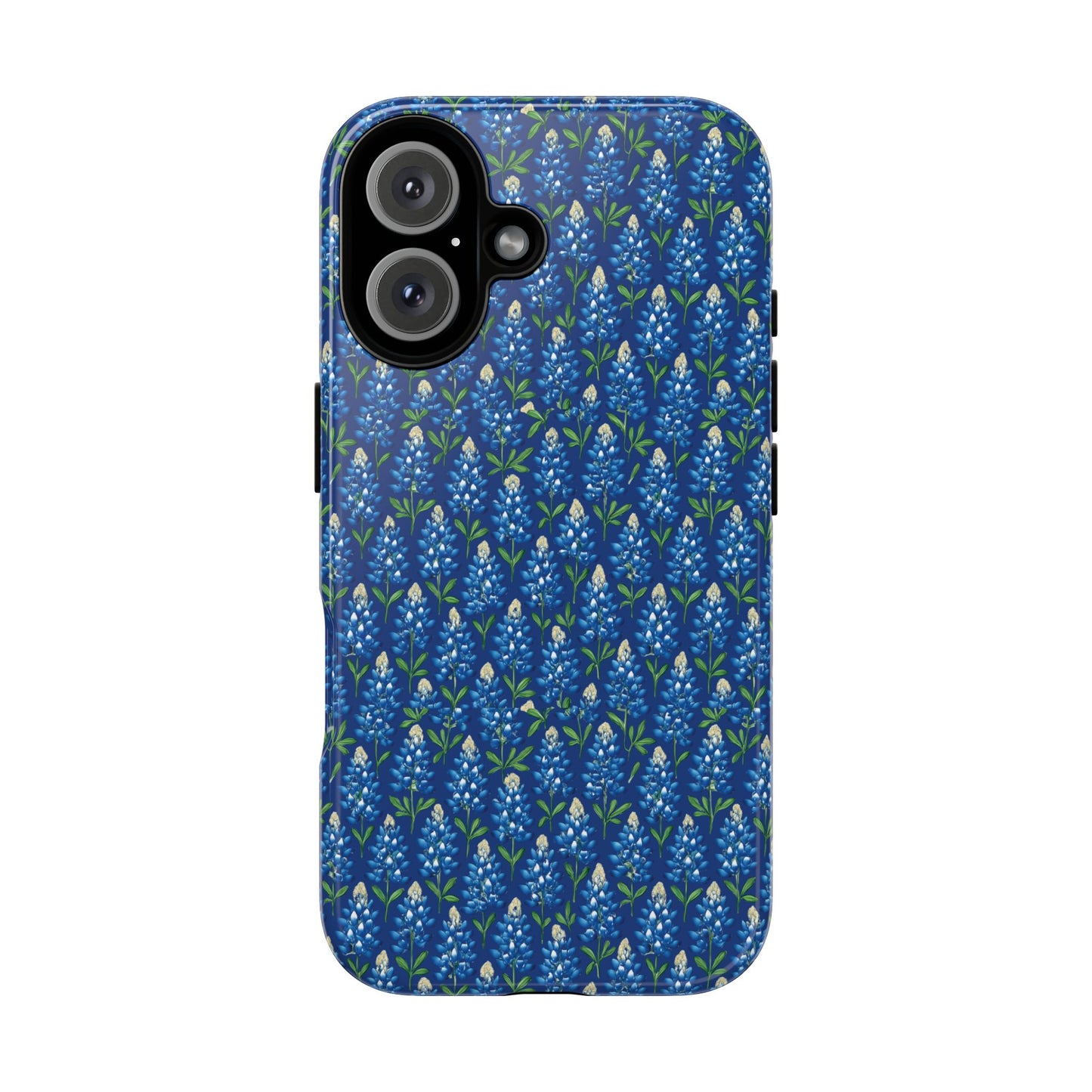 Phone Case, Texas Bluebonnet Tough Case, Navy Floral Phone Cover, Protective iPhone Case, Samsung Galaxy Case, Texas Wildflower Gift