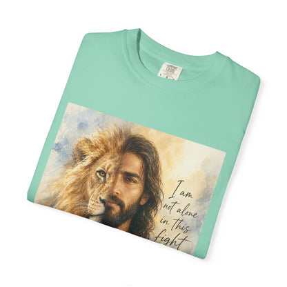 Jesus Lion of Judah t-shirt | I am not alone in this fight Christian tee