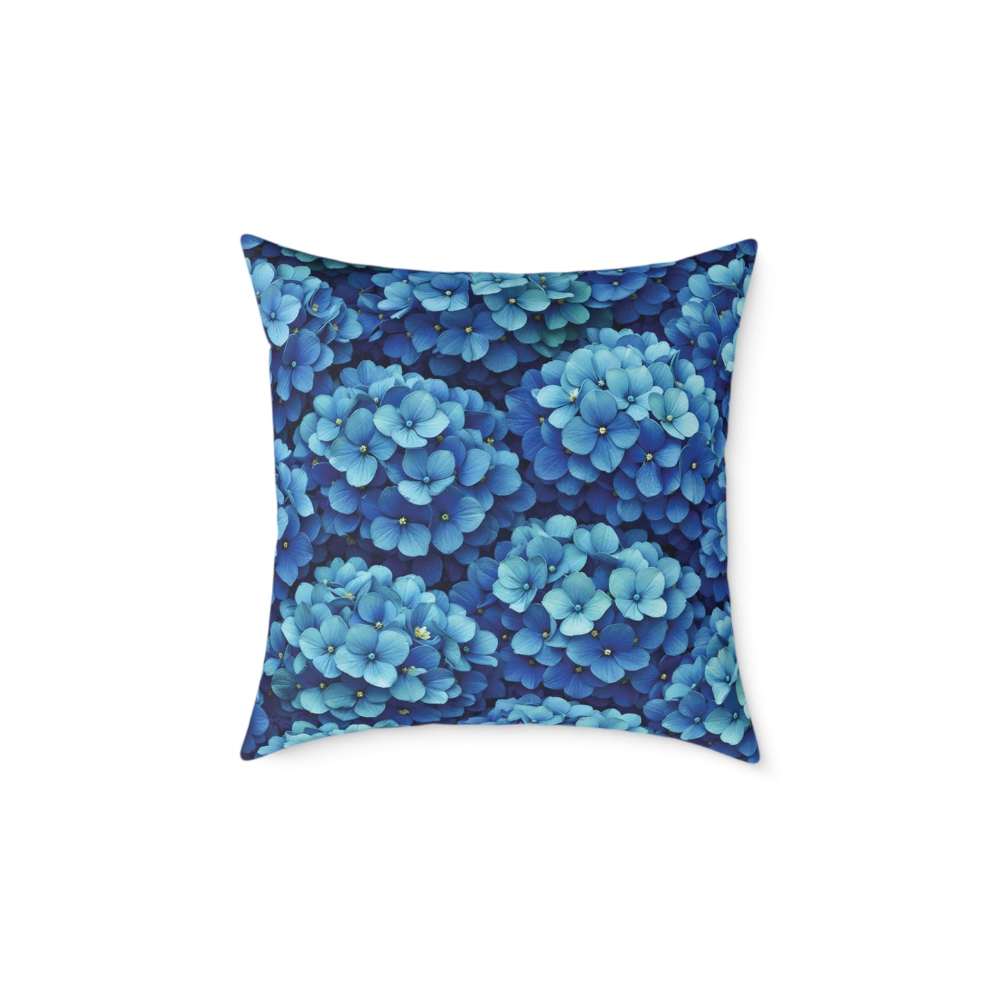 Blue Hydrangea Pattern Pillow | Floral Cushion Cover