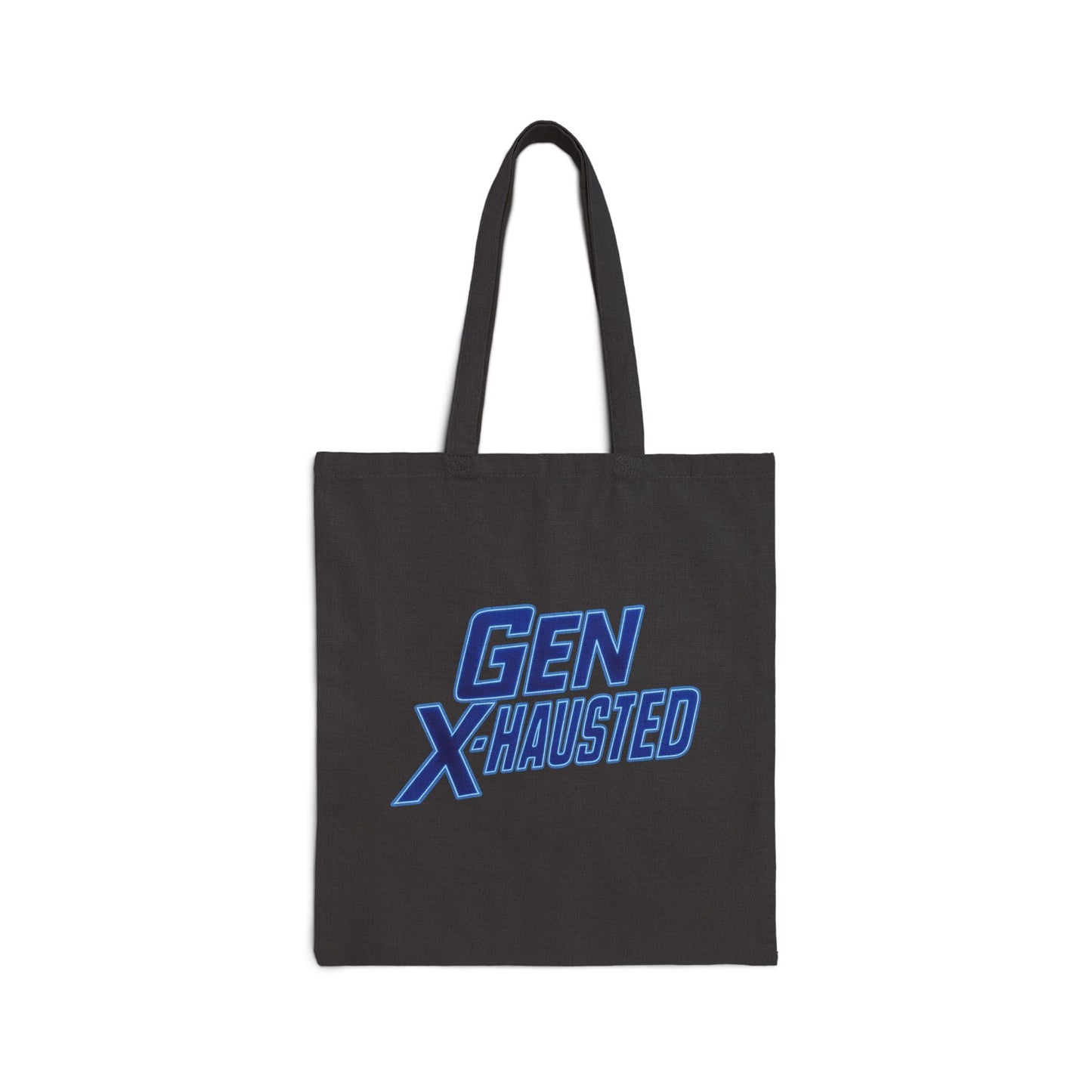 Gen X-Hausted Cotton Canvas Tote Bag | Eco-Friendly Shopping Bag, Gift for Gen X, Casual Everyday Use, Durable Tote