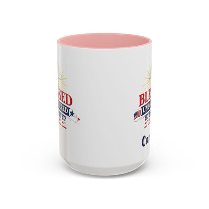 Blessed Unbothered Free, Coffee Mug | Accent Coffee Mug