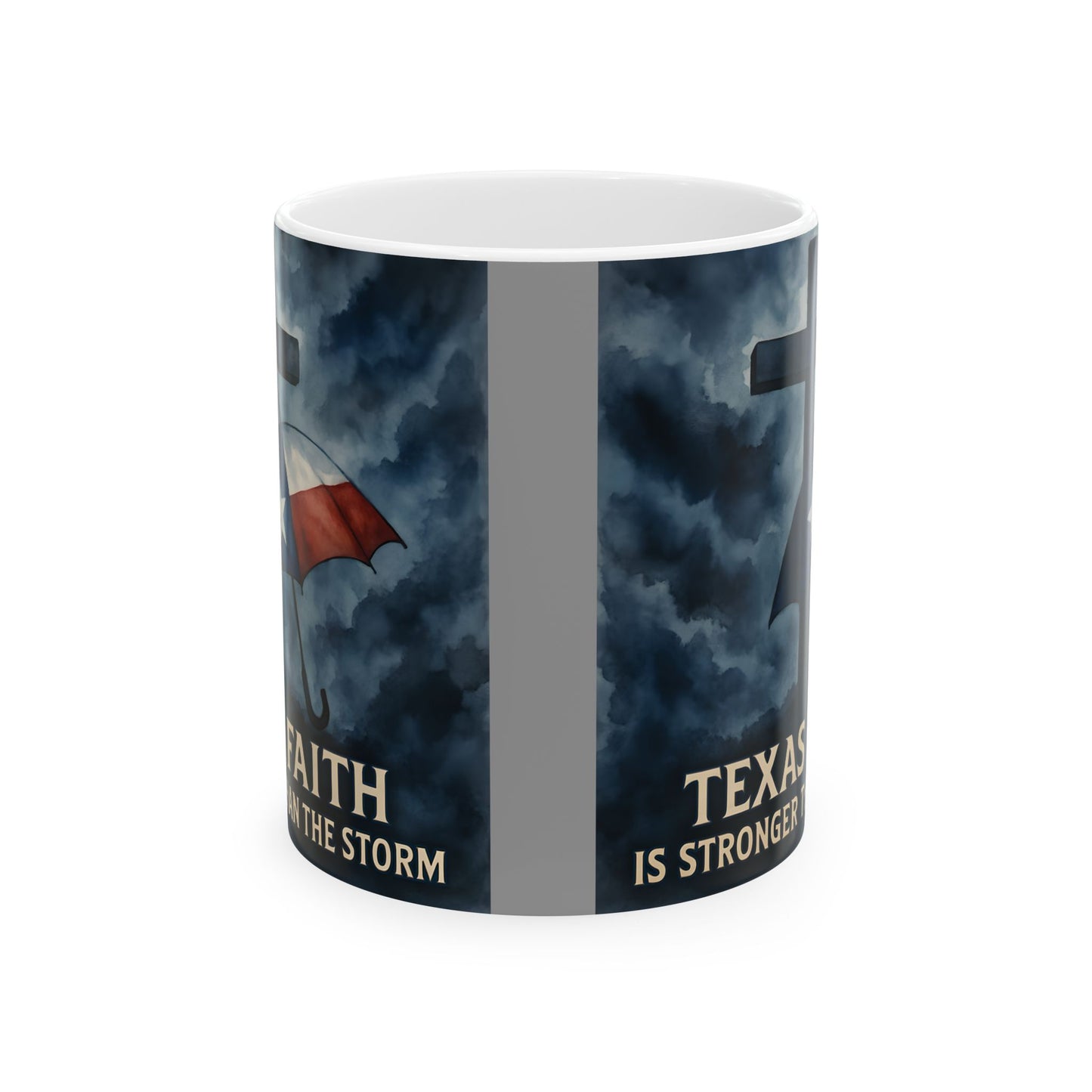 Texas Faith Ceramic Mug, Religious Coffee Cup, 11oz Christian Tea Mug, Scripture Verse Drinkware, Inspirational Quote Mug, Devotional Gift