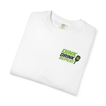 Dink Drink Repeat T-shirt | Pickleball Paddle Graphic