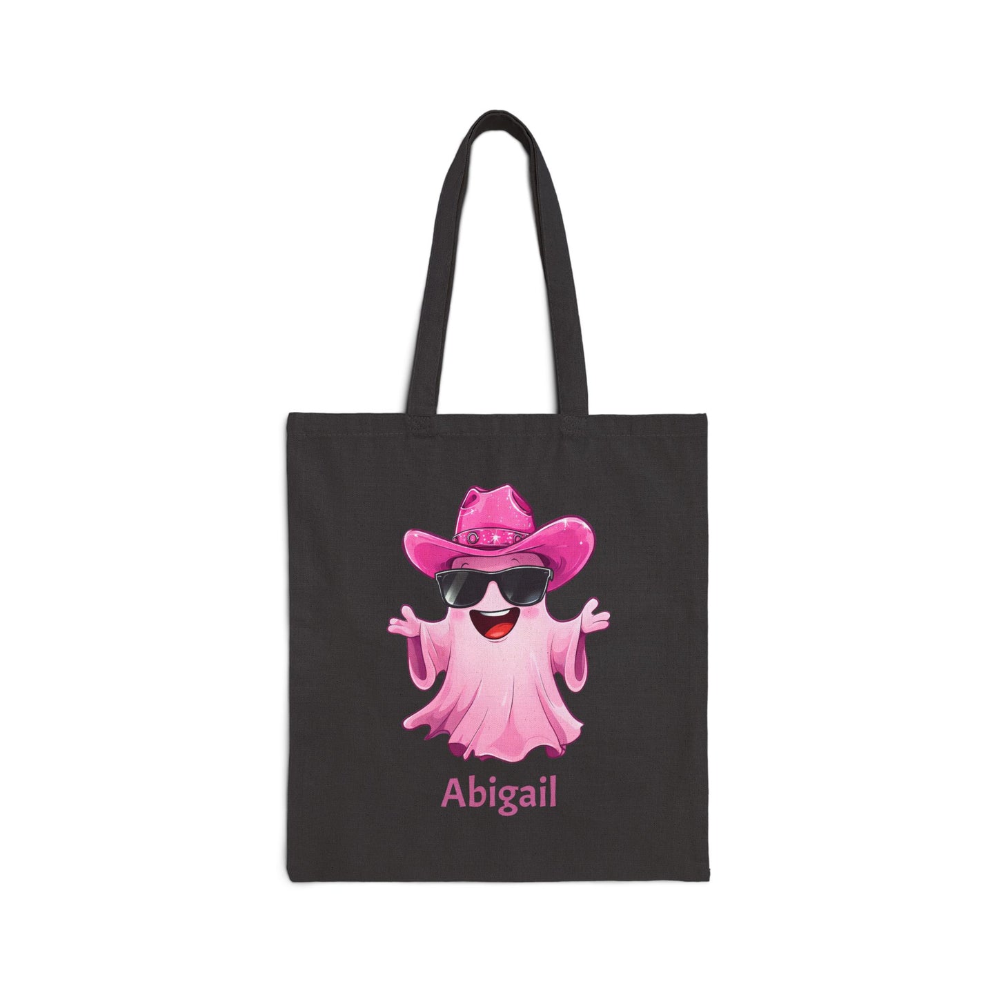 Playful Custom Tote Bag - Fun Pink Ghost Design, Cute Gift for Kids, Shopping, Beach, or Everyday Use