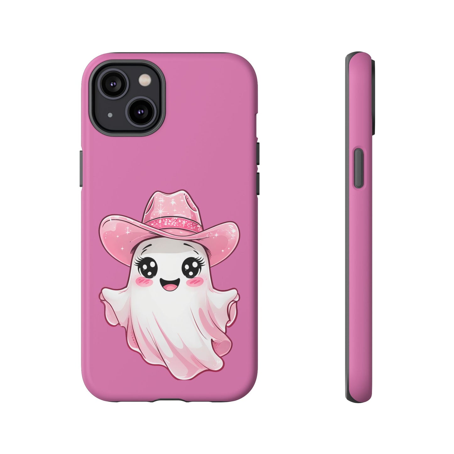 Cute Ghost Phone Case - Fun, Whimsical, Kawaii, Halloween, Gift Idea, Pink Ghost Design