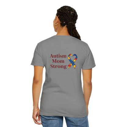 Autism Mom Strong T-shirt | Autism Awareness Puzzle Ribbon