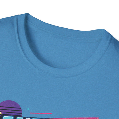 Raised on Jesus & Hose Water T-Shirt | Retro Neon Christian Faith Graphic